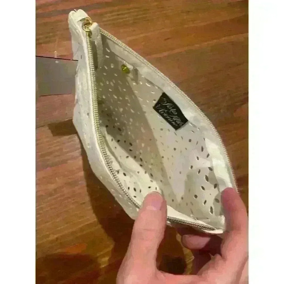 NWT Saks Fifth Avenue Faux Leather Perforated Tote Bundle (2) - Picture 12 of 12